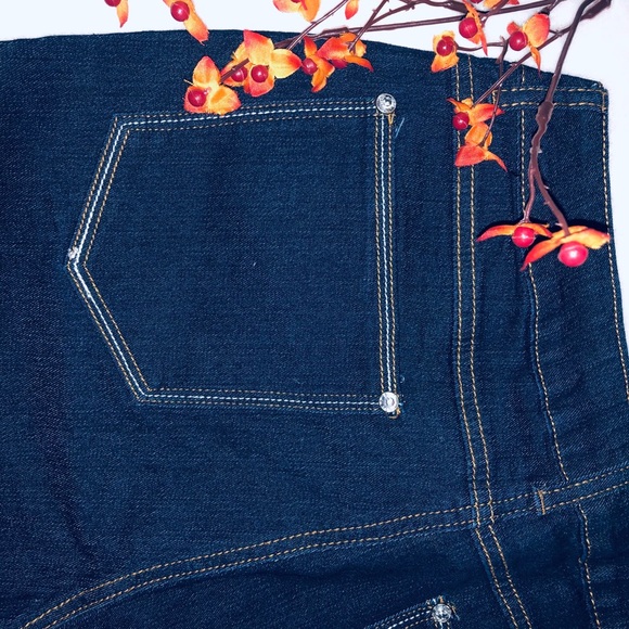 43 ’’ long straight dark blue jean junior pants - Picture 9 of 10